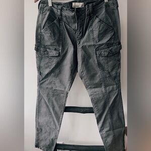 Old Navy Women’s Gray Cargo Pants with Button Flap Pockets